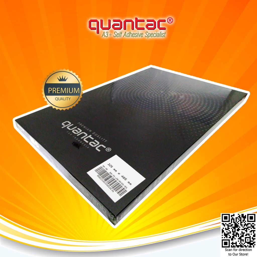 QUANTAC REPACK 25 - Sticker Vinyl Digital Print Laser Toner A3+ Stiker Plastik Anti Air Tidak Mudah Sobek