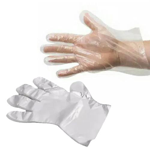 Sarung Tangan Plastik Isi 100Pcs Disposable Plastic Gloves Sekali Pakai Bening Polos Transparent