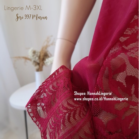 3XL XXL XL L M Premium Lingerie Baju Tidur Seksi Jumbo Wanita Gstring Ukuran Besar BigSize 997