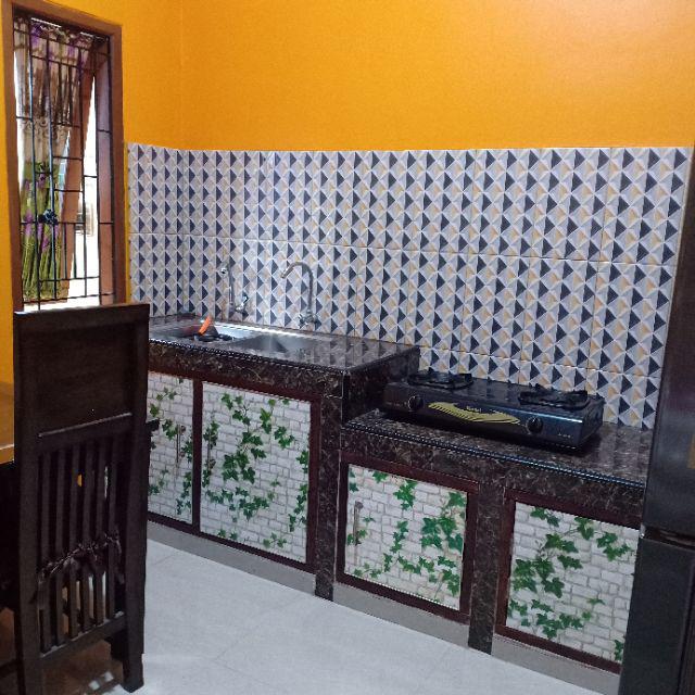 R018ls Wallpaper Sticker Ku - Batu Bata Daun Wallpaper Dinding