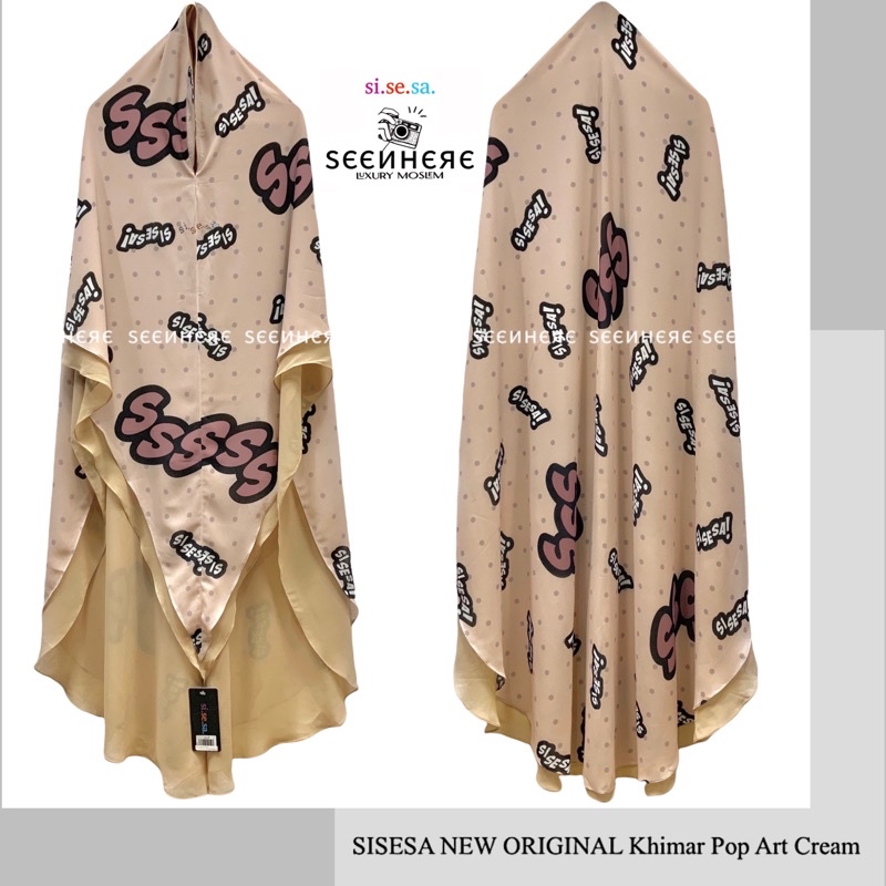 SISESA NEW ORIGINAL GUARANTEED - Khimar Pop Art Cream