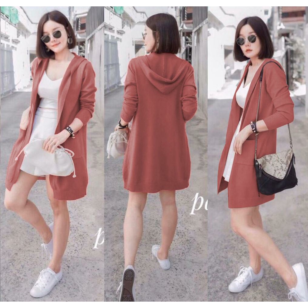 ZRS Cardigan Hoodie Rajut PREMIUM QUALITY LD 100 - 120 CM PJ 80 - 110 CM