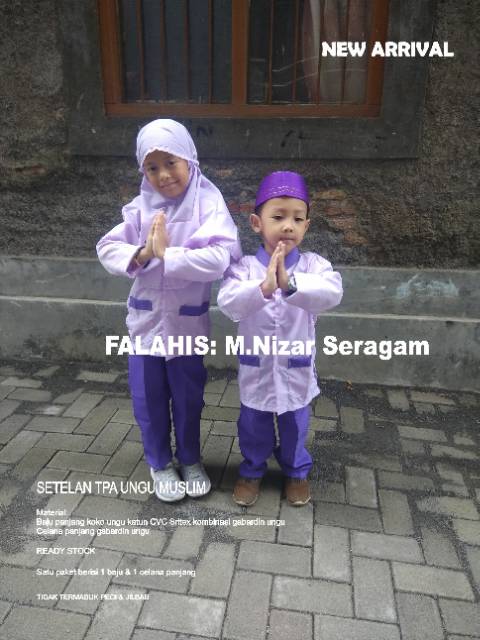 Seragam TPA TK Muslim Ungu &amp; Pink