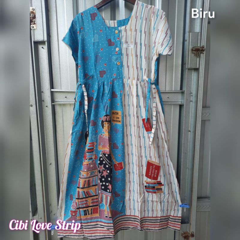 Daster Cibi Lengan Motif Bahan Rayon Premium Tali Samping Kanan Kiri