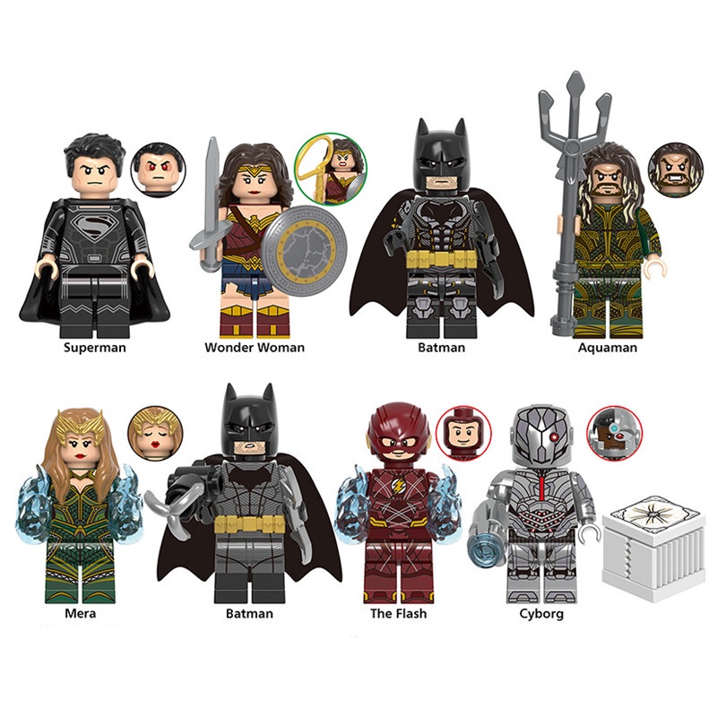 1pc Mainan Action Figure DC Justice League Doom Batman Wonder Woman Aquaman Bahan ABS Untuk Koleksi