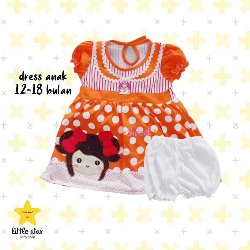 Y Lin Dress Bayi Cewek | Setelan Bayi Cewek | Setelan Baby Girl | Dress Anak Cewek