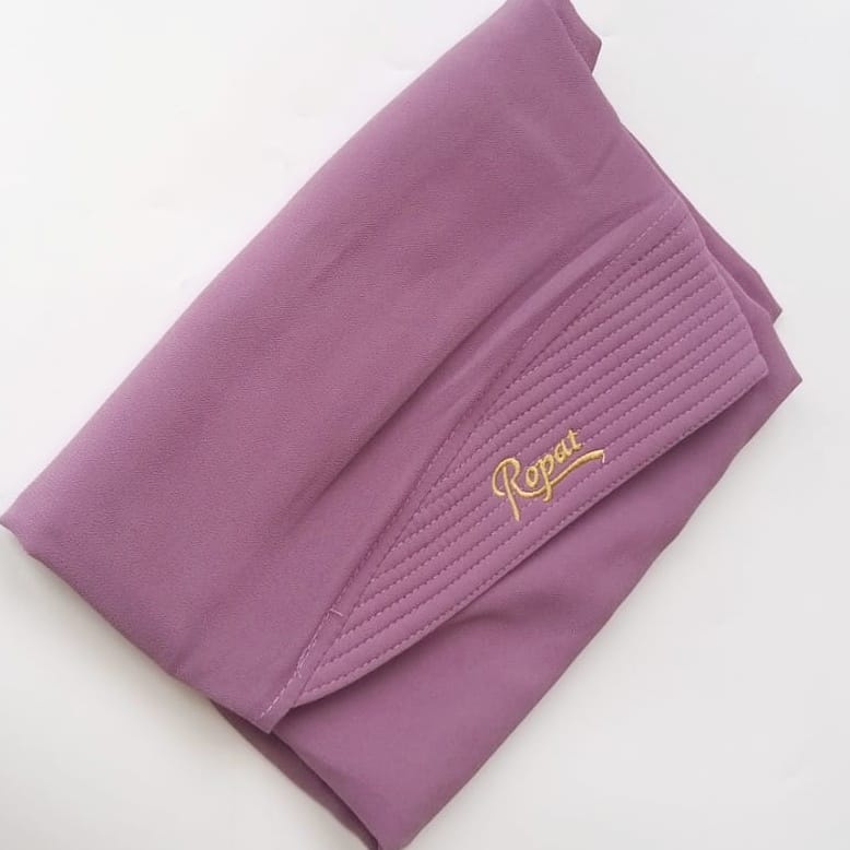 Jilbab Instan Ceruty 2 Layer Oval Jumbo Polos/Khimar Ceruty Sayana-Lavender
