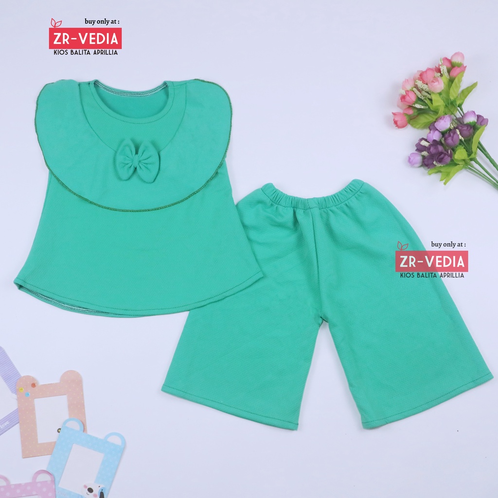 (POLOS) Setelan Intana Anak uk 1-4 Tahun / Set Bawahan Kulot Perempuan Baju Model Dress Atasan Cewek Import