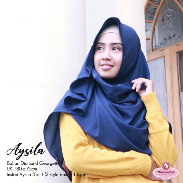 Instan aysila 3 in 1 (3 style dalam satu hijab)