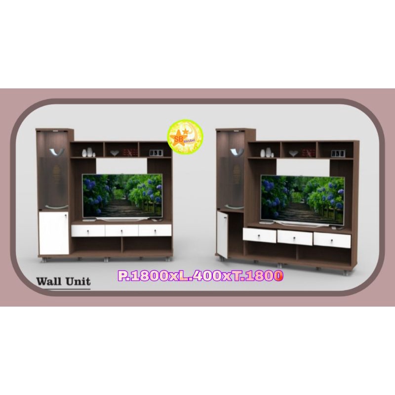 LEMARI TV PAJANGAN MINIMALIS - WALL UNIT