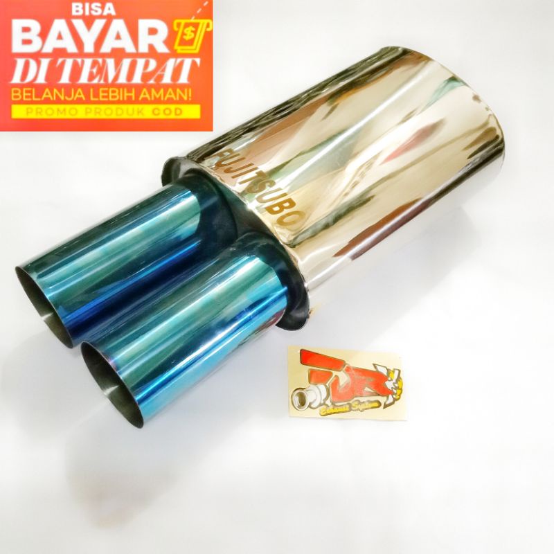 Knalpot Mobil FUJITSUBO CABANG  FULL BIRU Civic,Jazz,Brio,HRV,CRV,Vios,Agya,Ayla,Avanza