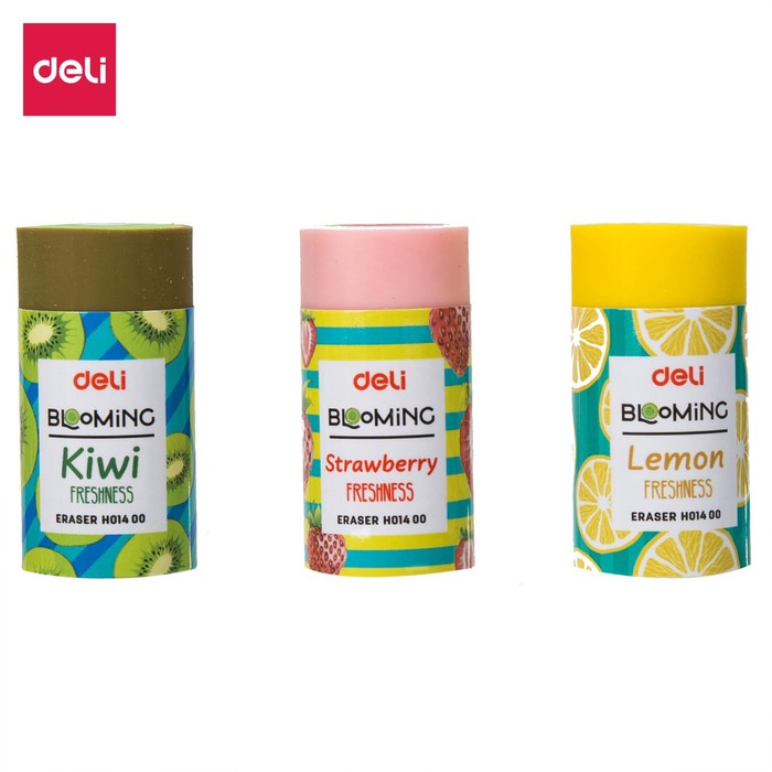 

Terlaris Deli EH01400 Eraser/Penghapus-Blooming Eraser φ22×43mm 3 Color Keren