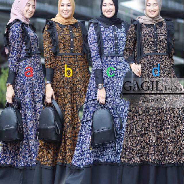Gamis trendy - dress lunara Gagil by ova