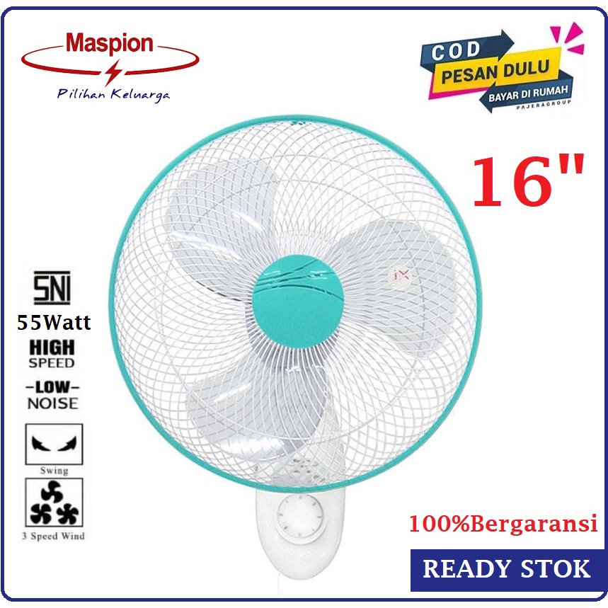 Kipas Angin Maspion 41K Kipas Angin Dinding 16 Inch Kipas Angin Tembok Original Bergaransi Resmi