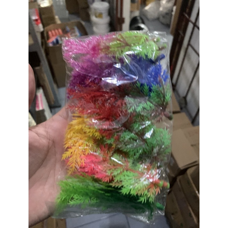 

hiasan rumput warna warni dekorasi kue ultah isi 12pcs