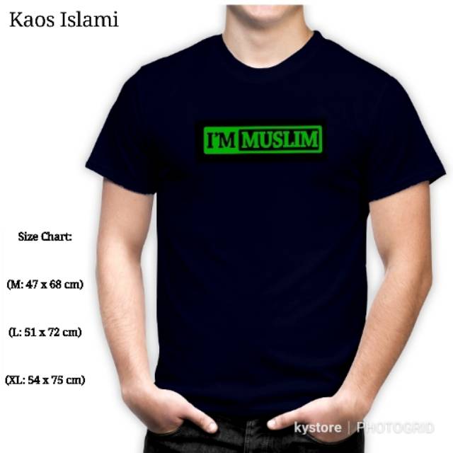 Kaos islami i'm muslim Combad 30s S - XXL - Kystore