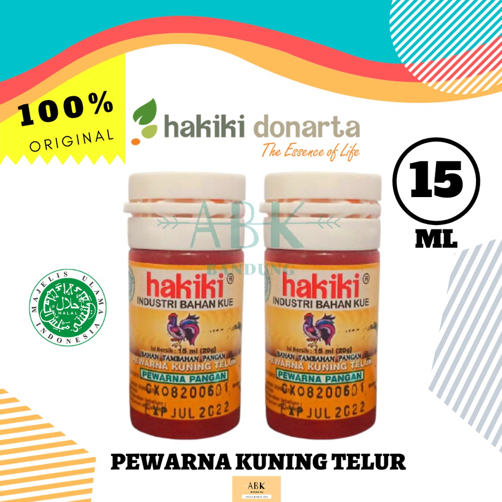 

HAKIKI PEWARNA MAKANAN KUNING TELUR 15ML | PEWARNA KUNING TELUR 15 ML