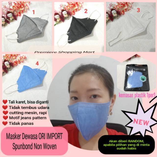 READY Masker Spunbond Non Woven Dewasa IMPORT - Non Medis