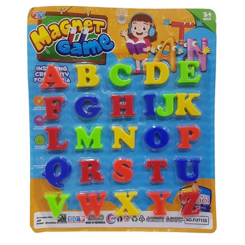 Mainan Edukasi Magnet Game Alphabet ABC Angka Hijaiyah Huruf Arab - Mainan Anak Mengenal Huruf Kapital Angka Berhitung Magnet