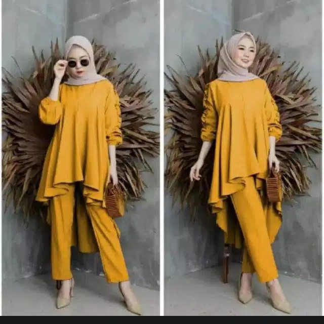 SADEWI ONE SET 2IN1 /STELAN BAJU DAN CELANA/ BANYAK SIZE( M,L,XL)