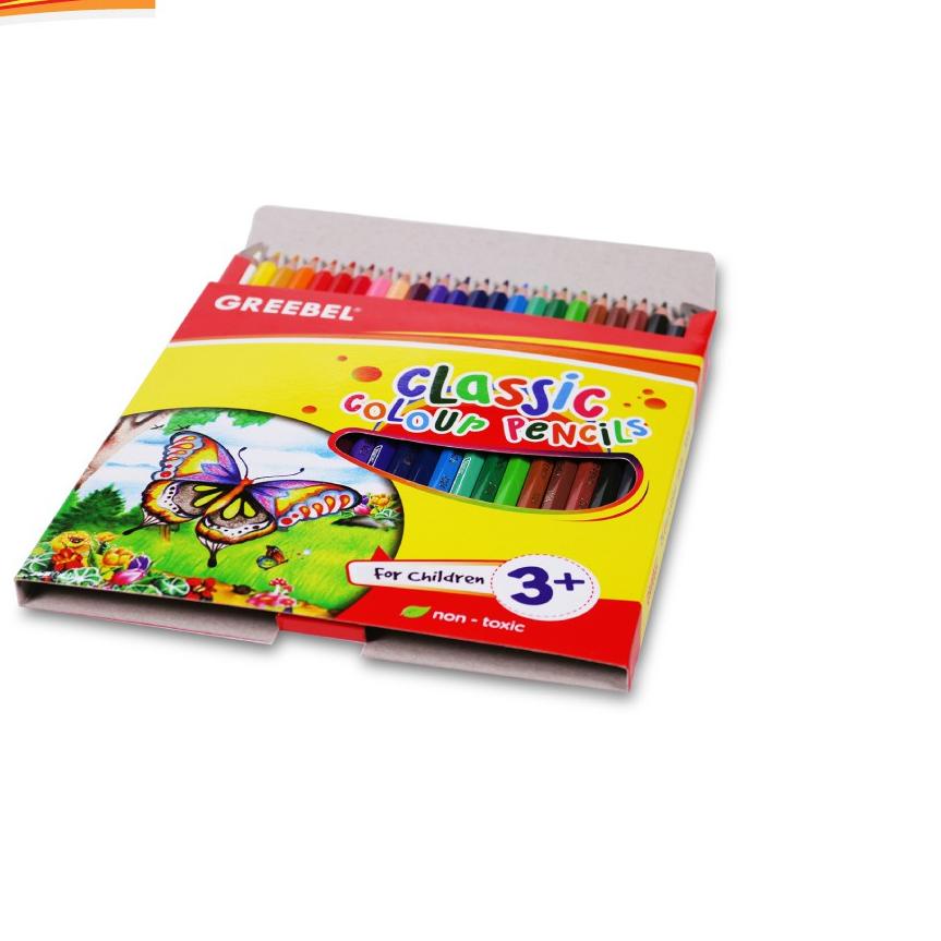 

Viral 12.12 GREEBEL 7024 Classic Colour Pencil (Pensil Warna) 24 Warna ち