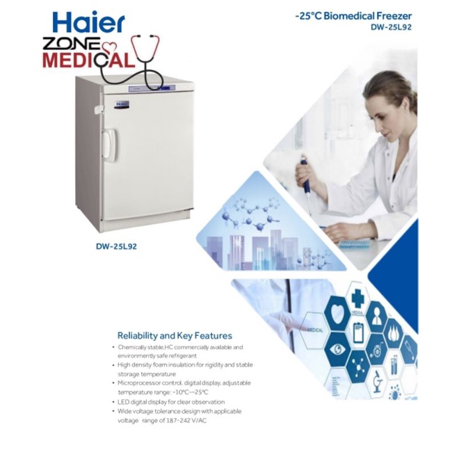 HAIER BIOMEDICAL FREEZER / HAIER DW 25L92
