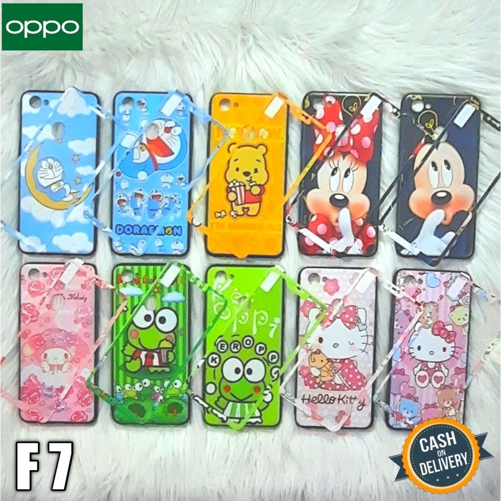 Casing Oppo F7 Case Fuze Carachter + Tempered Glass