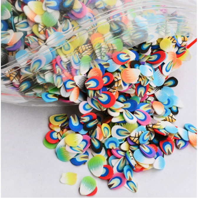 1000pcs / Set Potongan Buah Ukuran 5mm Berat 10g Untuk Dekorasi Nail Art / slime DIY