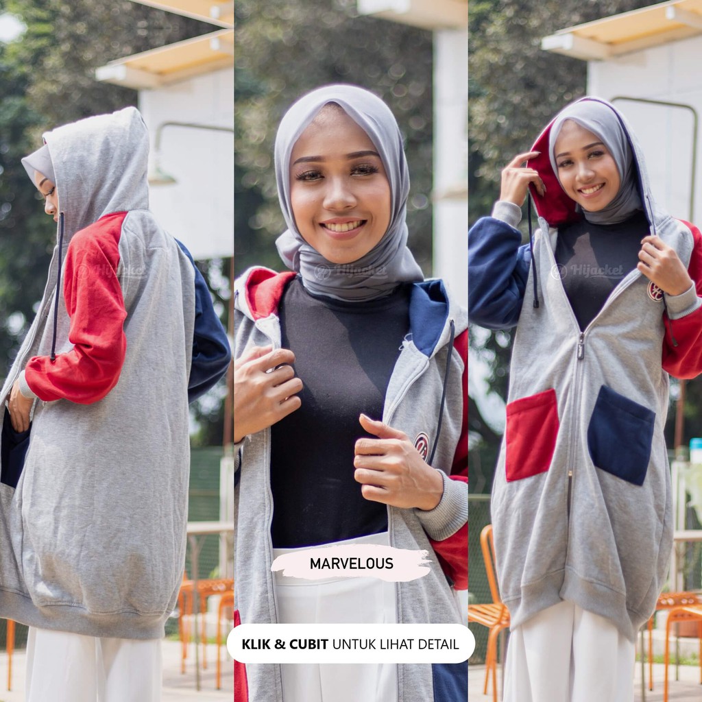 ✅STOK TERAKHIR✅ HIJACKET GROOVY ORIGINAL Jacket Hijaber Jaket Wanita Muslimah Azmi Hijab