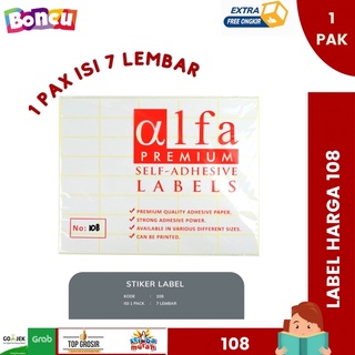 Jual Stiker Sticker / Label Nama Undangan / Alfa 103 / 108 / sticker ...