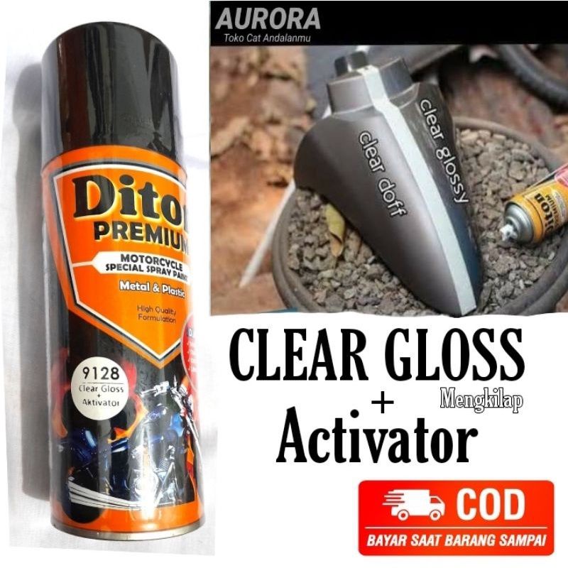 Cat Pilok Pilox Diton Premium 9128 Clear Gloss Mengkilap Pernis Pelindung klir Anti Gores Clir Ferni