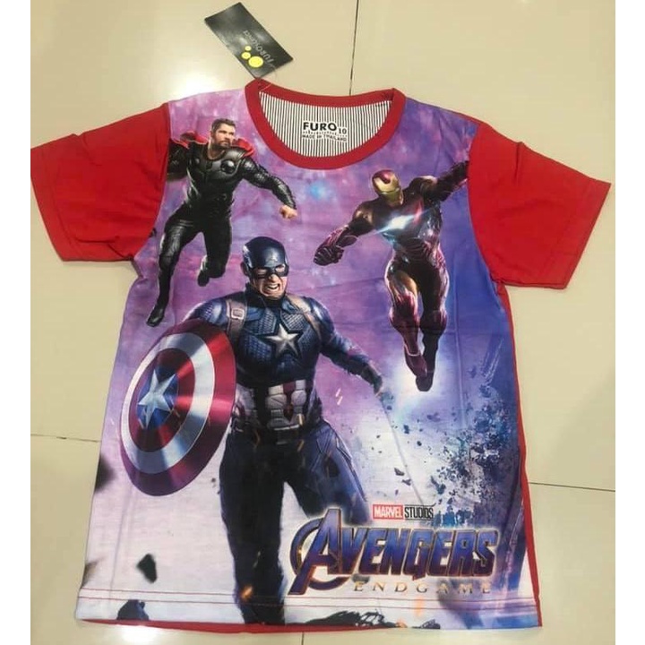CUCI GUDANG Baju Kaos Anak Laki-laki Tema Hero Avengers Endgame Printing Art 2 Furo