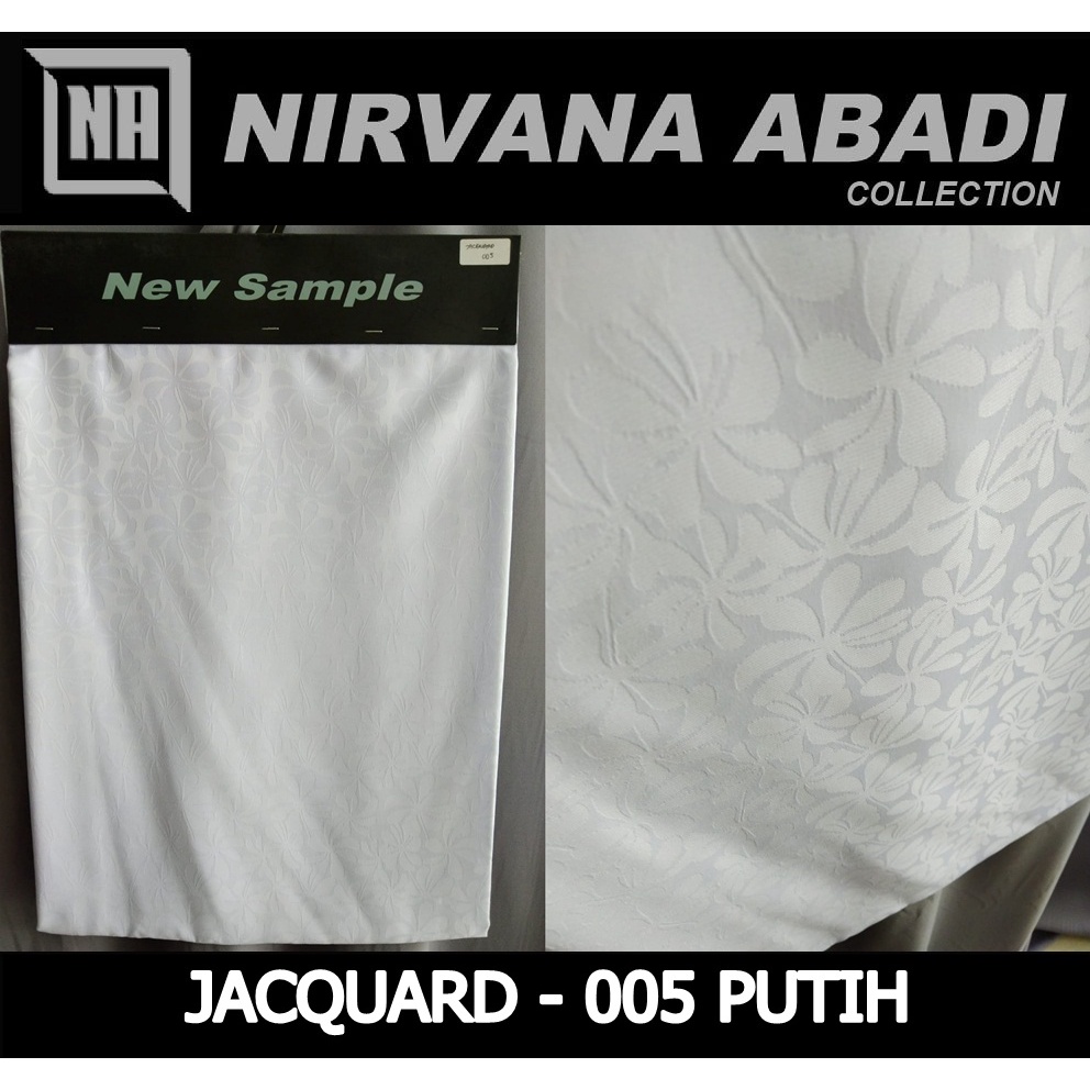 Bahan Kain Jacquard Jaquard Kualitas Premium - 005 Putih
