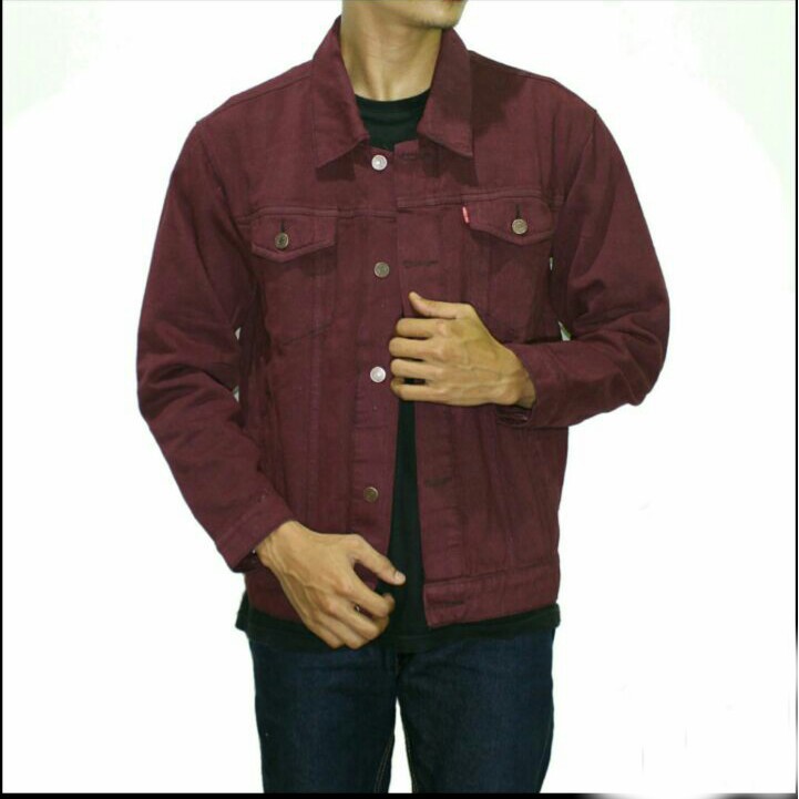  jaket  levis  Pria cowok maroon hijau mustard birupudar 