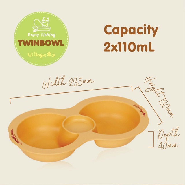 MOTHER’S CORN / Mothers Corn / Motherscorn Enjoy Fishing Twin Bowl (Mangkok Makan Mpasi Anak Bayi)