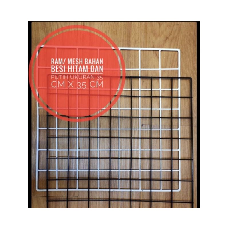 Jaring Ram Dinding 35x35cm Rak Gantungan aksesoris wire grid