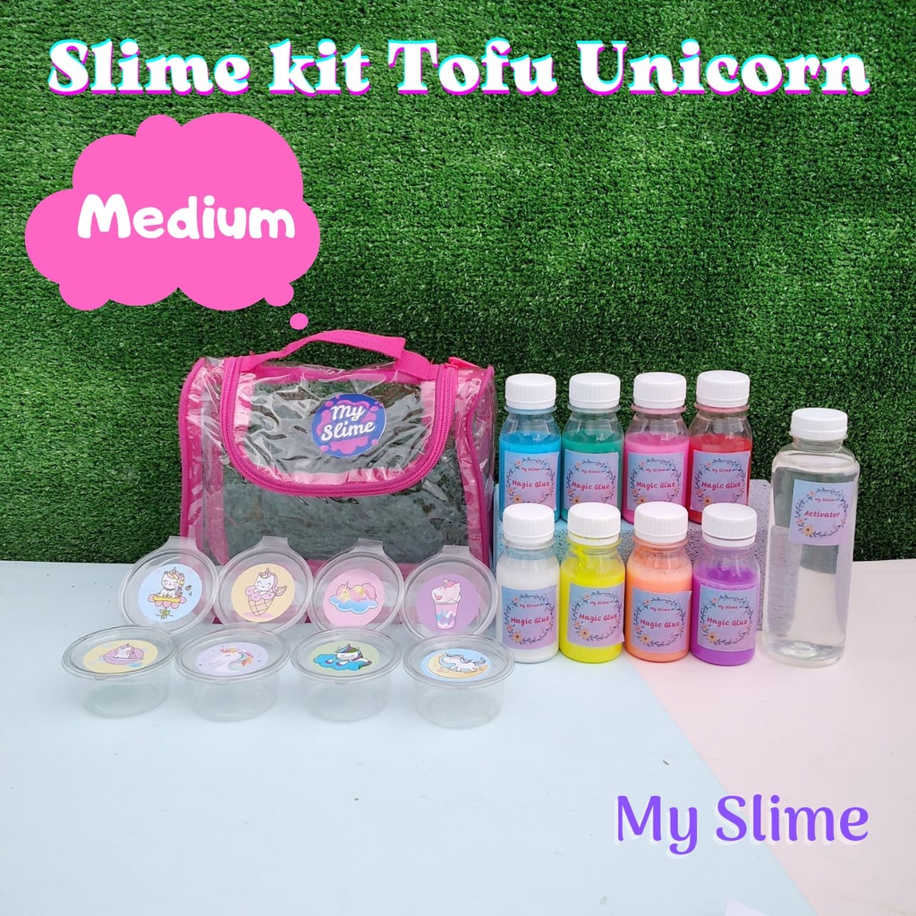 Jual SLIME KIT UNICORN MEDIUM/PAKET BAHAN SLIME/DIY SLIME/KIT SLIME ...