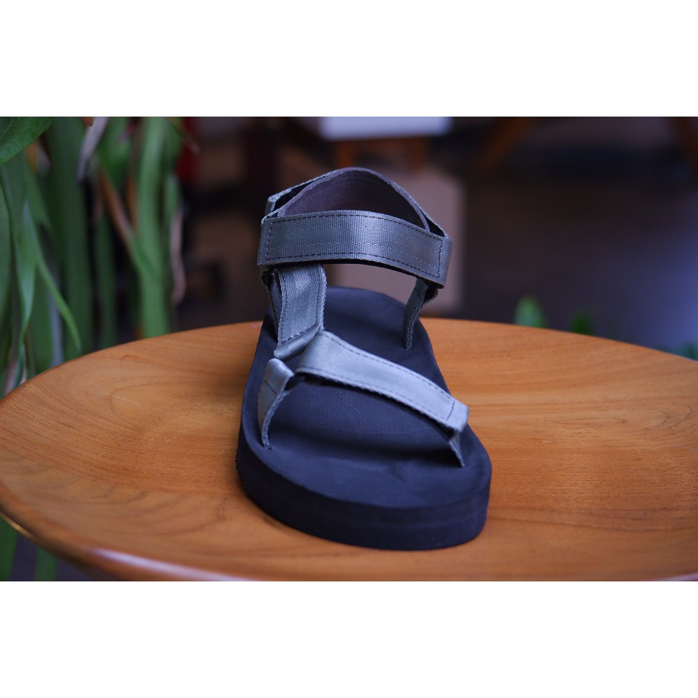 sandal pria wanita kasual volkerfootwear art marco black grey