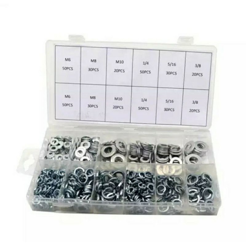 Split Lock Spring Washer Ring Per Ver Plat Baja Galvanis 400 pcs