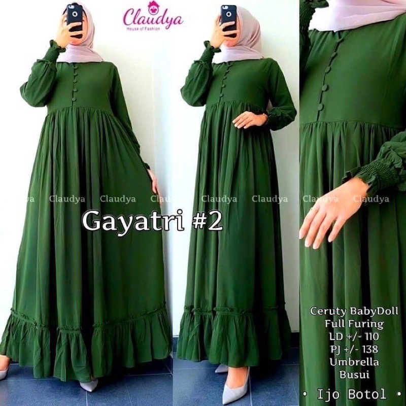 Gayatri Maxy Gamis Ceruty Babydoll  Busui LD 103