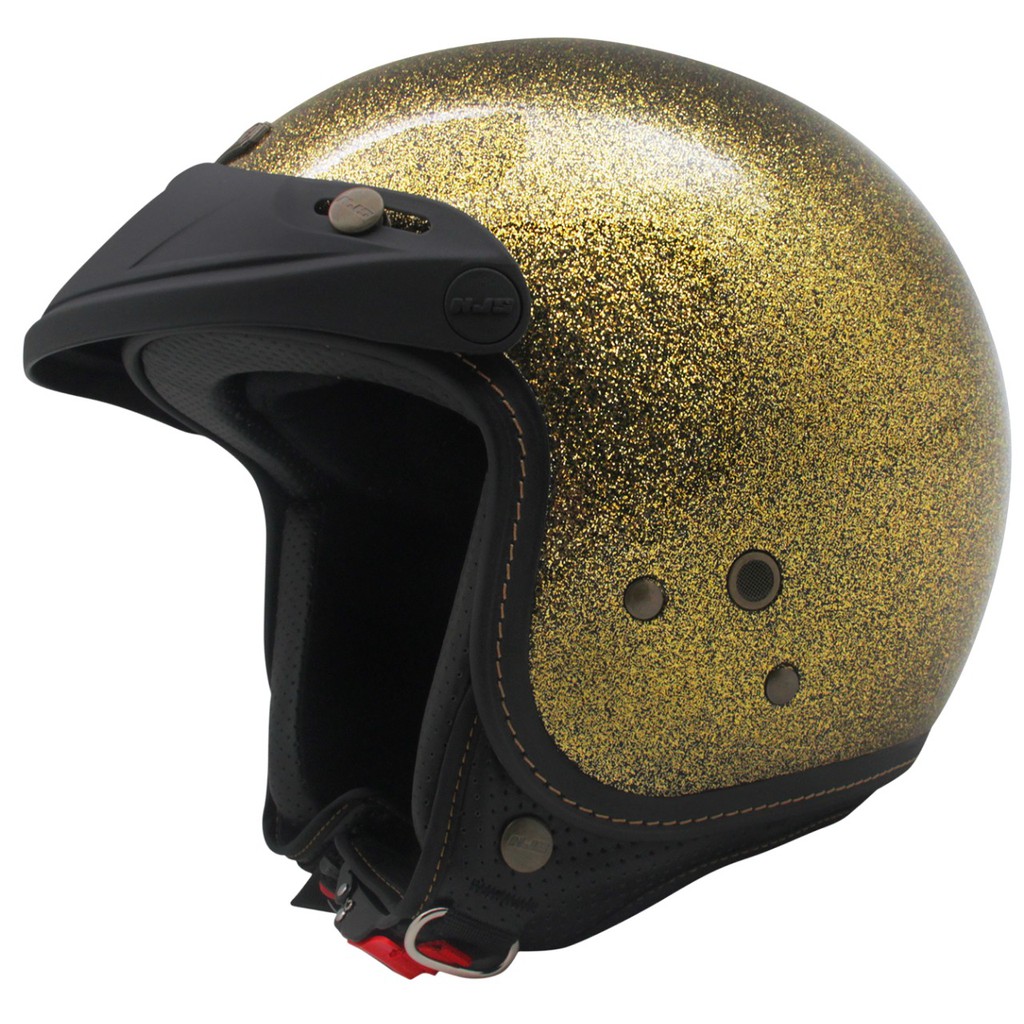 OBRAL Helm NJS NR 80S Glitter Gold Silver Helm NJS Retro 80 Helm Classic Vintage