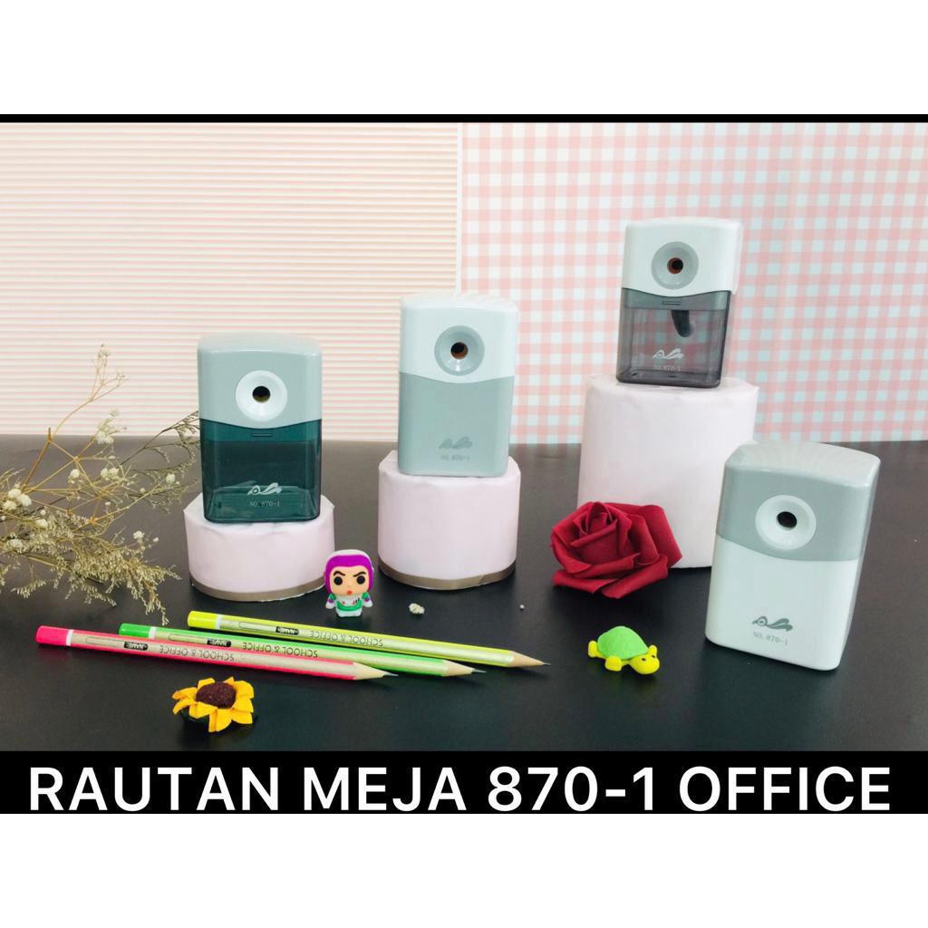 

LJK SHOP - SERUTAN PENCIL MEJA JUMBO / RAUTAN PENCIL / PENCIL SHARPENER POLOS ABU-ABU 870-1