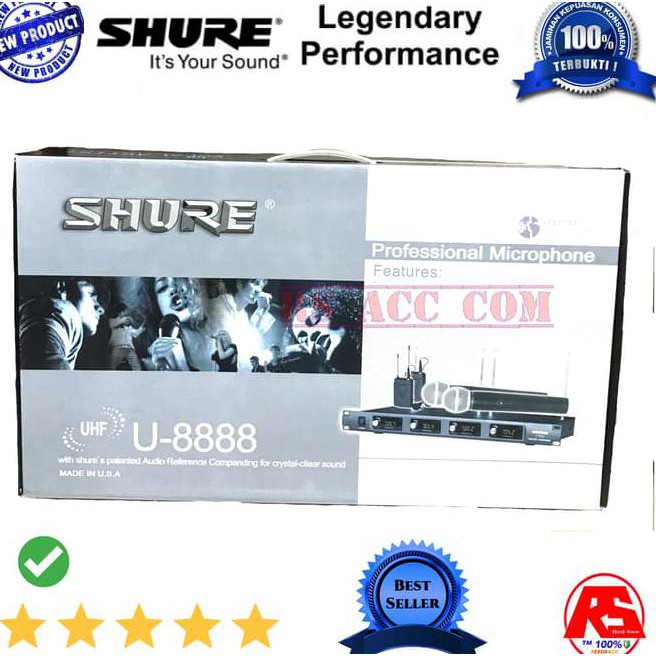 Mic Wireless Shure 4 Microphone Condensor Headset