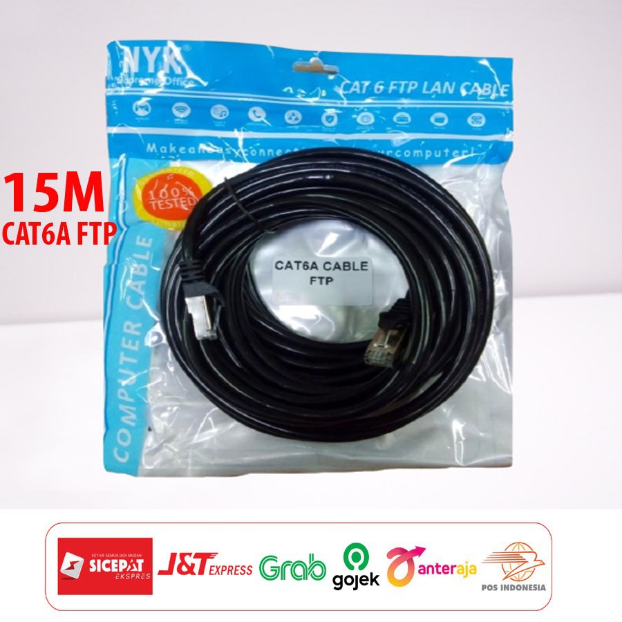 Kabel Lan FTP Cat6a 15 Meter Outdoor NYK - Cable Lan 15m Cat 6 FTP NYK