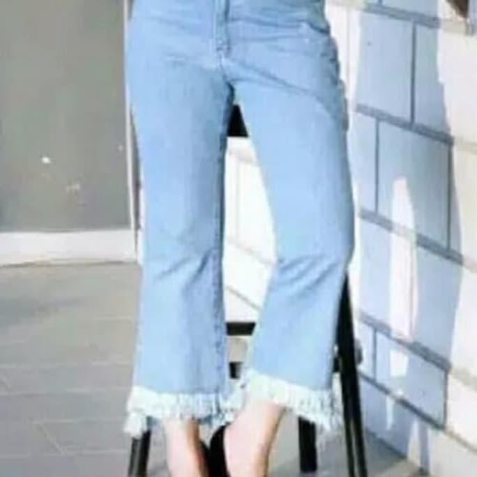 Kw 1 Grosir Solo Celana Rihana Jeans Rawis Murah Hijab Wanita Fashion