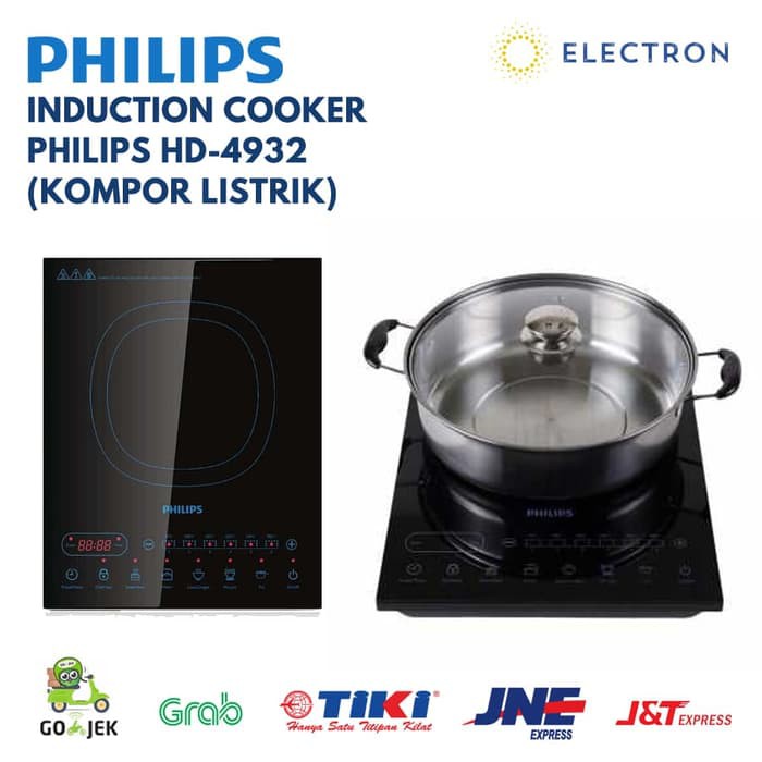 terlaris induction cooker philips hitam   hd4932 30  kompor listrik induksi  stock terbatas