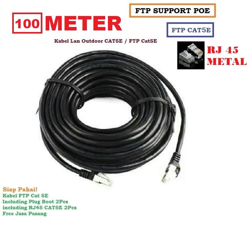 Kabel LAN outdoor STP FTP Cat5e 100M 100meter 100 meter high quality