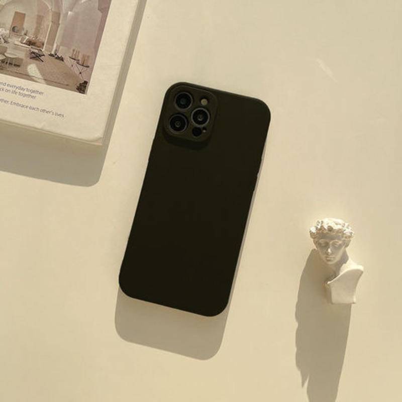Soft Case Silikon Warna Polos Untuk iPhone 13 12 11 Pro MAX Mini X XS MAX XR SE 2020 2022 6 6S 7 8 Plus