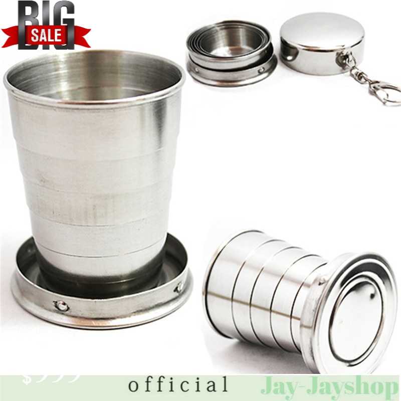 Gantungan Kunci Gelas Lipat Camping Folded Cup 75ML - 7011