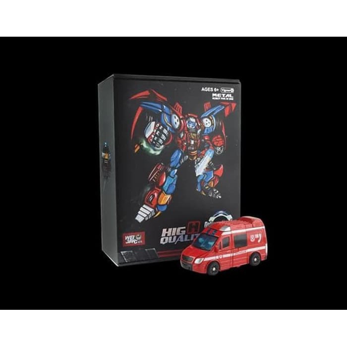 Deformation Robot Mobil Metal Robot 5 in 1 Transformers Whirlwind - Ambulance J8015B